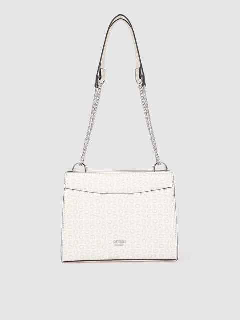 

GUESS Off-White Printed Shoulder Bag