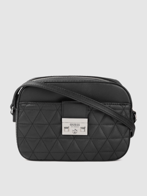 

GUESS Black Quilted Sling Bag