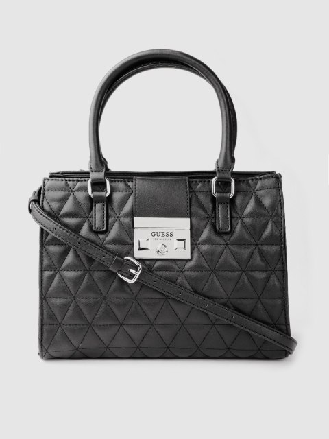 

GUESS Black Quilted Handheld Bag