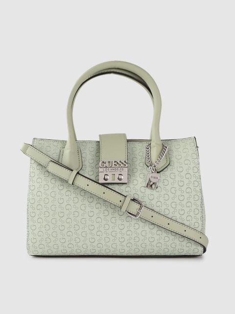 

GUESS Green Textured Handheld Bag
