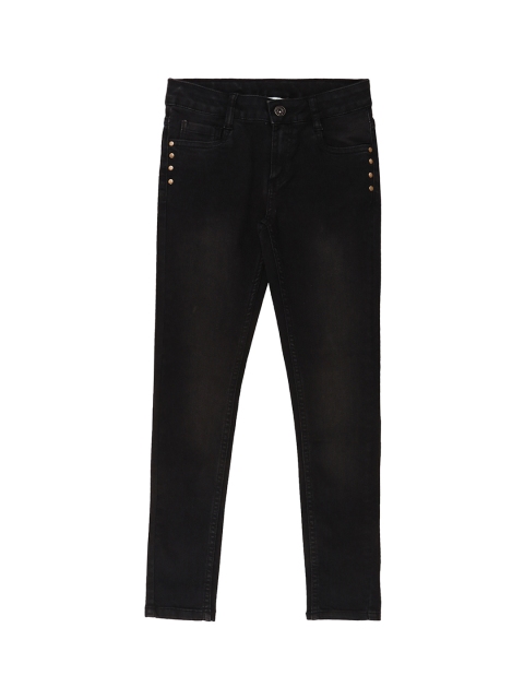 

Pantaloons Junior Girls Black Regular Fit Mid-Rise Clean Look Jeans