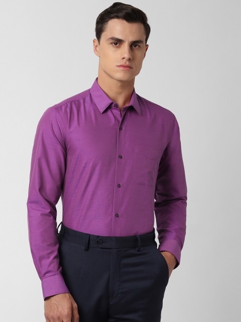 

Peter England Men Purple Regular Fit Self Design Shirt