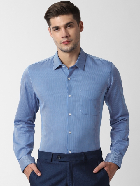 

Peter England Men Blue & White Slim Fit Striped Formal Shirt