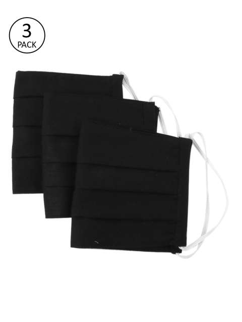 

Carlton London Unisex Black 3 Pcs 3 Ply Reusable Masks