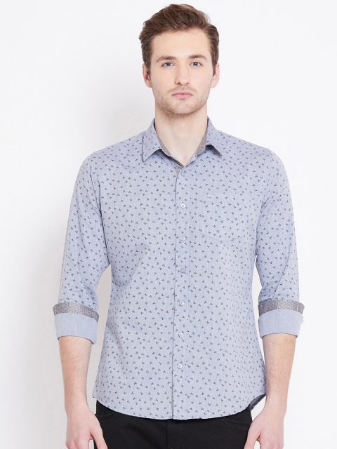 

JUMP USA Men Blue Slim Fit Printed Casual Shirt