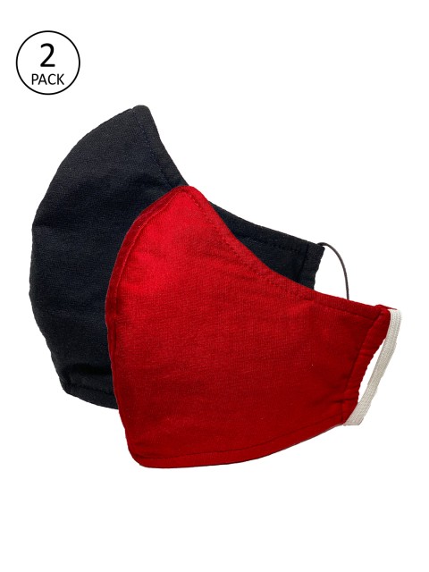 

Sera Unisex 2 Pcs 3-Ply Reusable Outdoor Fabric Masks, Maroon