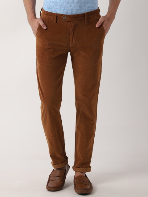 

Peter England Casuals Men Brown Slim Fit Solid Regular Trousers