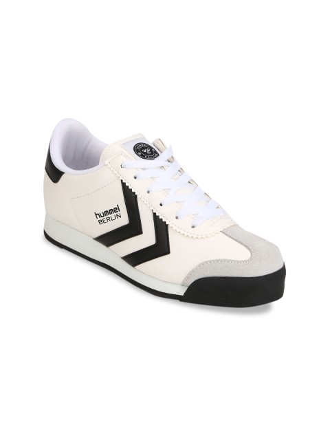 

hummel Unisex White & Grey Colourblocked Sneakers