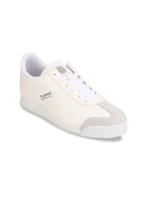 

hummel Unisex White Casual Sneakers