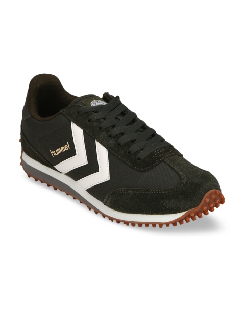 

hummel Unisex Olive Green Freeway Suede Sneakers