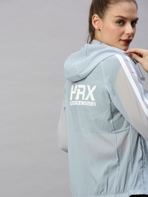 

HRX by Hrithik Roshan Women Dove Grey Solid Rapid-Dry Antimicrobial Running Jacket