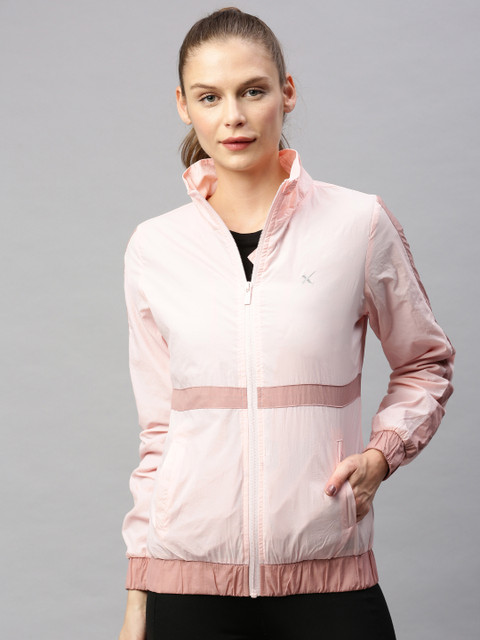 

HRX by Hrithik Roshan Women Pink Colourblocked Rapid-Dry Antimicrobial Running Jacket