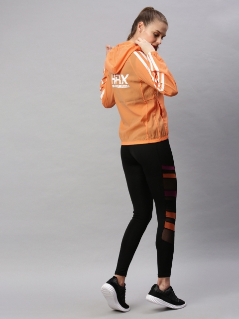 

HRX by Hrithik Roshan Women Sunset Orange Solid Rapid-Dry Antimicrobial Running Jacket