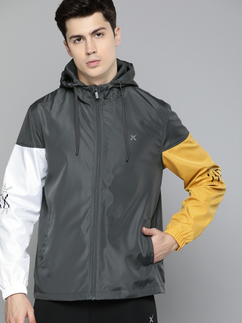 

HRX by Hrithik Roshan Men Charcoal Grey Solid Rapid-Dry Antimicrobial Lifestyle Jacket