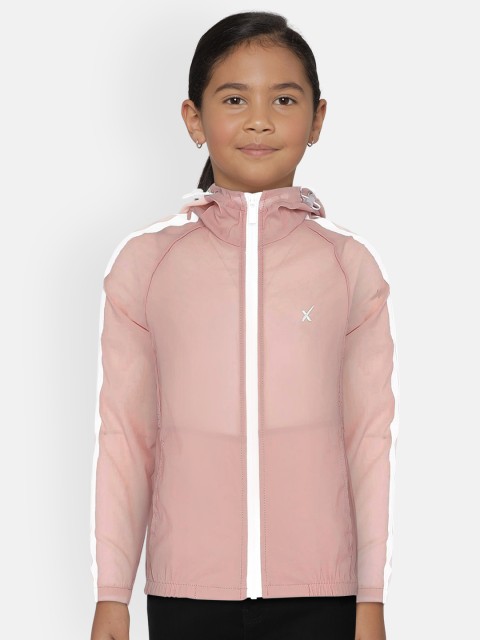 

HRX by Hrithik Roshan Girls Pink Antimicrobial, Rapid-Dry Active Jacket