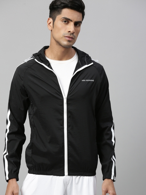 

HRX by Hrithik Roshan Men Black Solid Rapid-Dry Antimicrobial Running Jacket