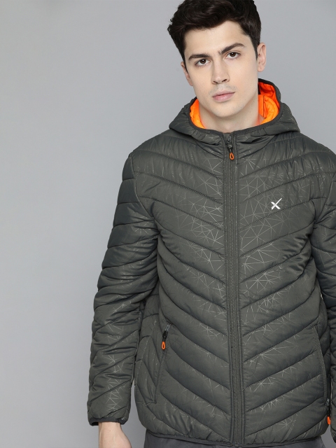 

HRX by Hrithik Roshan Men Grey Printed Rapid-Dry Antimicrobial Running Jacket