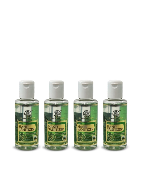 

Khadi Natural Unisex Set of 4 Aloe Vera & Lemon Ayurvedic Sustainable Hand Sanitizer, White