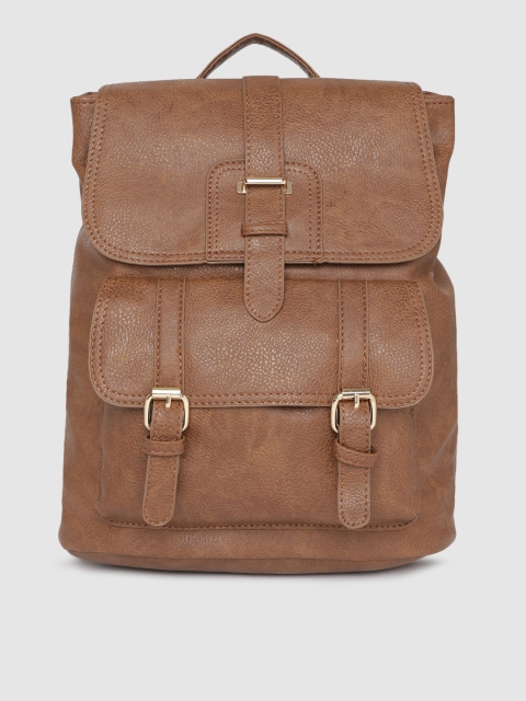

DressBerry Women Brown Solid Backpack