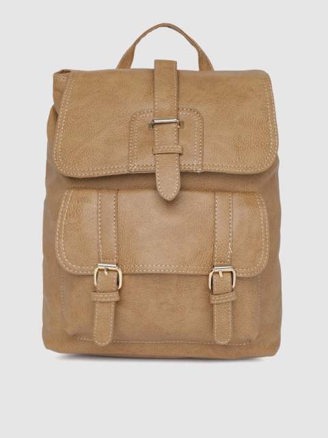 

DressBerry Women Beige Solid Backpack