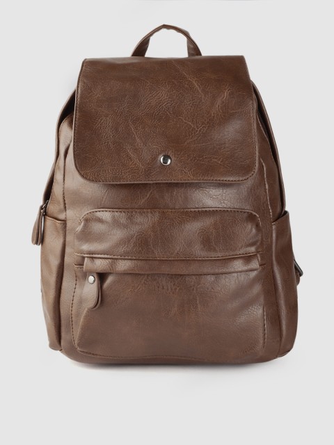 

Mast & Harbour Women Brown Solid Backpack