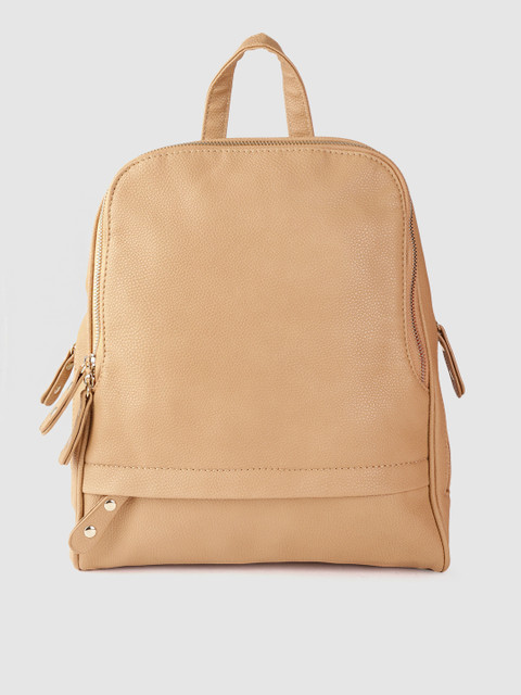

DressBerry Women Beige Solid Backpack