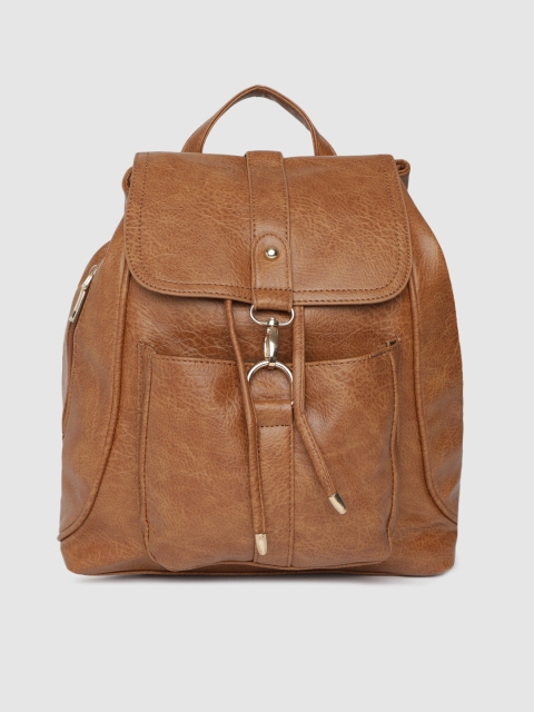 

DressBerry Women Brown Solid Backpack