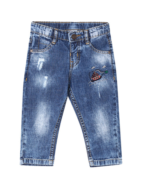 

Donuts Boys Blue Regular Fit Mid-Rise Mildly Distressed Jeans