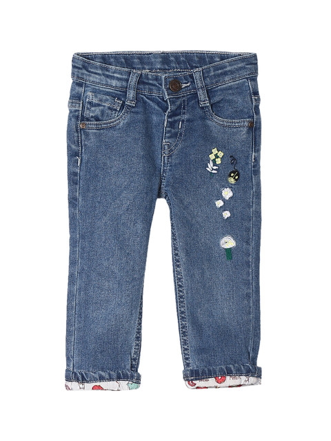 

Donuts Girls Blue Regular Fit Mid-Rise Clean Look Stretchable Jeans