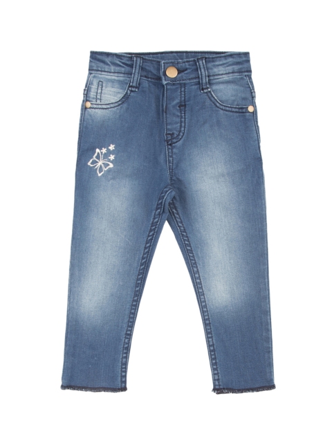 

Donuts Girls Blue Regular Fit Mid-Rise Clean Look Stretchable Jeans