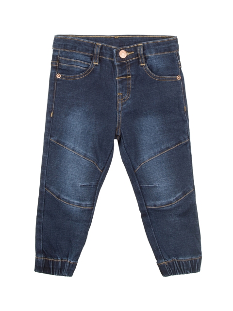

Donuts Boys Blue Regular Fit Mid-Rise Clean Look Stretchable Jogger Jeans