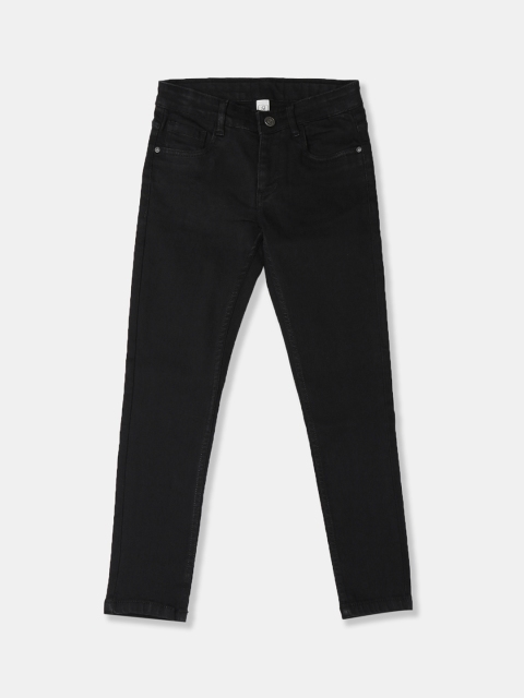 

Cherokee Girls Black Slim Fit Mid-Rise Clean Look Stretchable Jeans