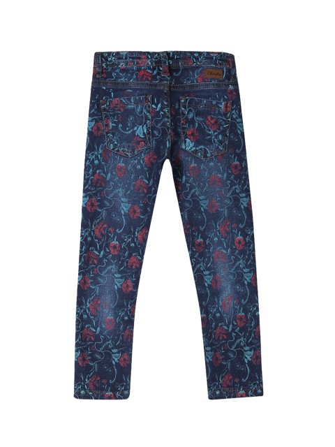 

Cherokee Girls Blue Regular Fit Mid-Rise Clean Look Floral Print Stretchable Jeans