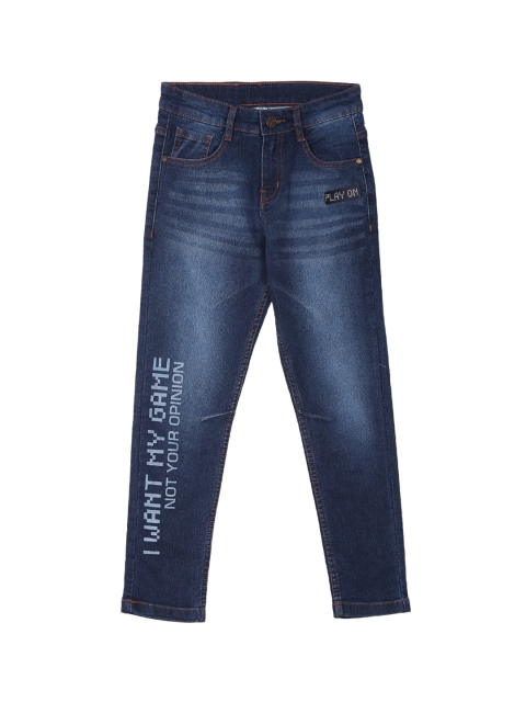 

Cherokee Boys Blue Tapered Fit Mid-Rise Clean Look Stretchable Jeans