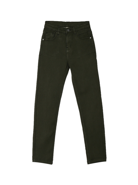 

Cherokee Boys Olive Green Slim Fit Mid-Rise Clean Look Stretchable Jeans