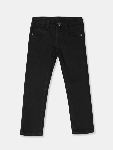 

Cherokee Girls Black Straight Fit Mid-Rise Clean Look Stretchable Jeans