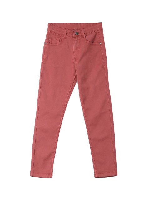 

Cherokee Boys Salmon Pink Slim Fit Mid-Rise Clean Look Stretchable Jeans