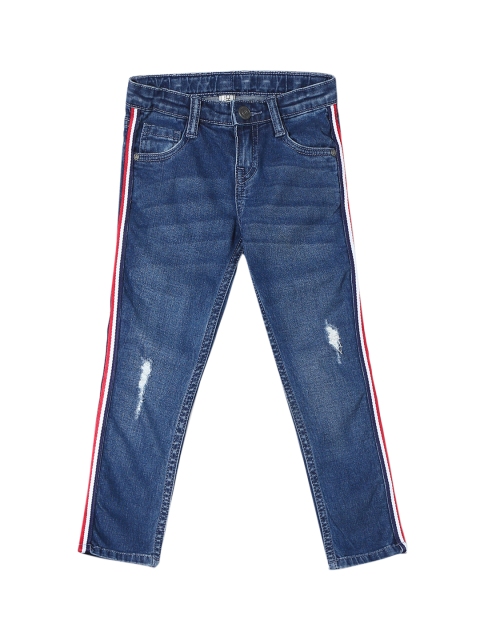 

Cherokee Girls Blue Slim Fit Mid-Rise Mildly Distressed Jeans