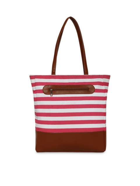 

KLEIO Pink & White Striped Tote Bag