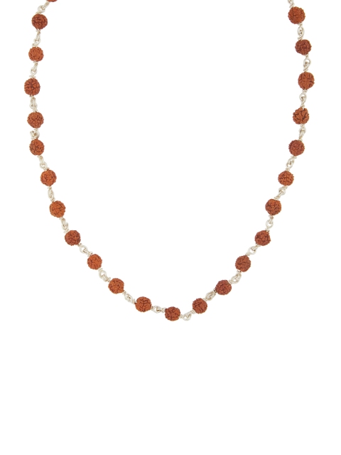 

AHILYA JEWELS 92.5 Sterling Silver Handcrafted Rudraksha Necklace