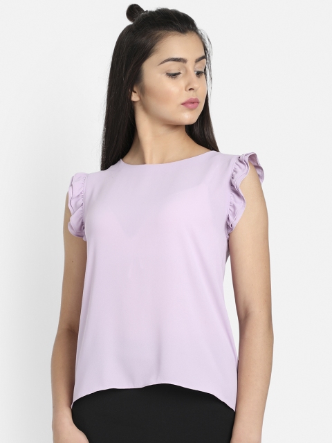 

COVER STORY Women Purple Solid Top