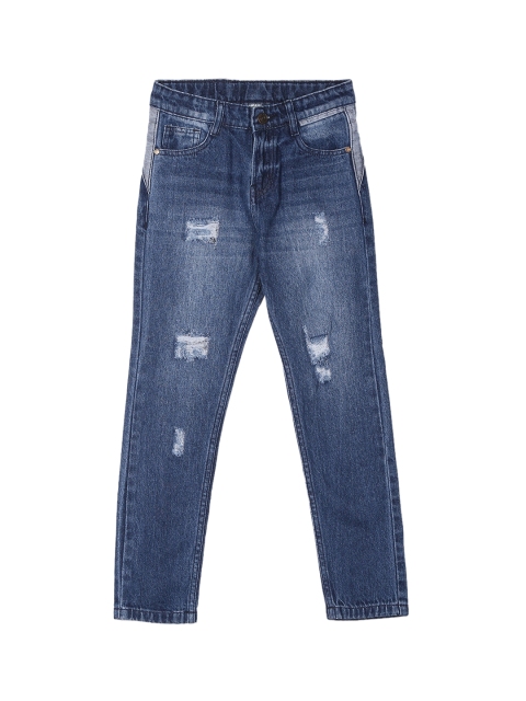 

Cherokee Boys Blue Slim Fit Mid-Rise Mildly Distressed Jeans