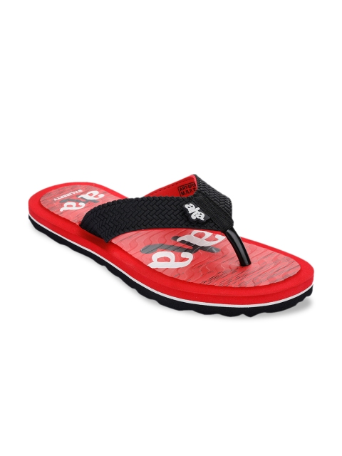 

Liberty Men Red & Black Printed Thong Flip-Flops