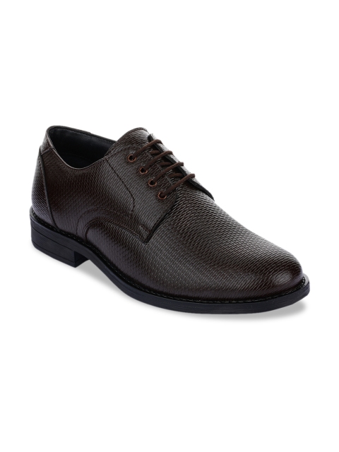 

Liberty Men Brown Textured Formal Derbys