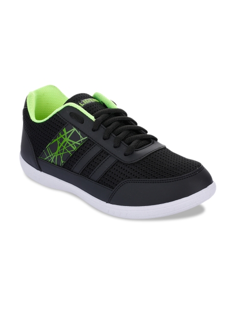 

Liberty Men Black & Green Woven Design Sneakers