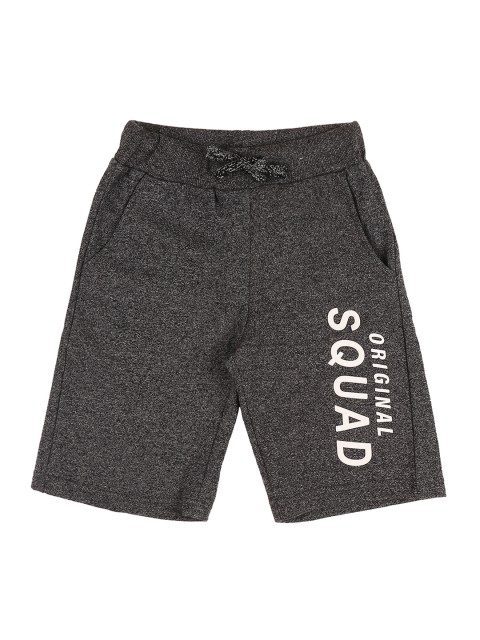 

Pantaloons Junior Boys Charcoal Grey Printed Regular Shorts