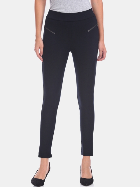 

ELLE Women Blue Regular Fit Solid Treggings