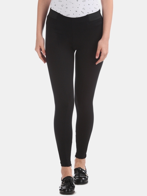 

Elle Women Black Solid Skinny Fit Treggings