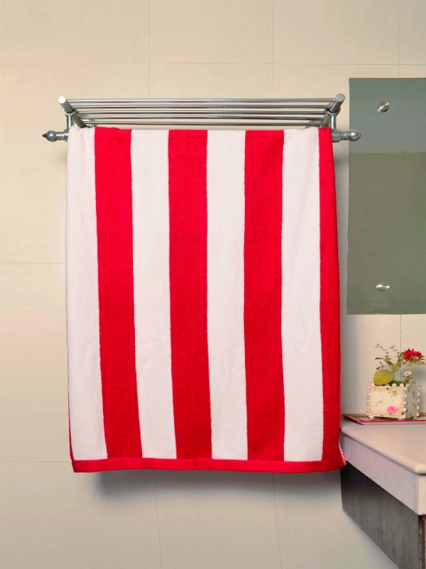 

Avira Home Red & White Striped 600 GSM Bath Towel