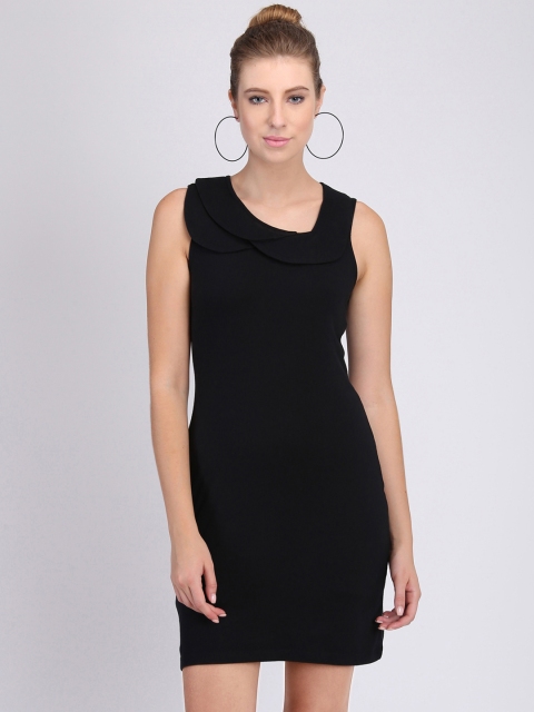 

Heather Hues Women Black Solid Sheath Dress